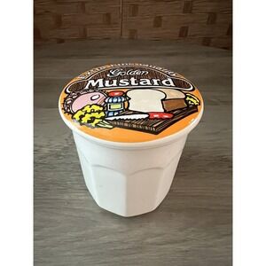 Vintage Ceramic Mustard Crock Canister Wal-Mart‎ 4" Tall Excellent  Condition